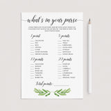 botanical party game whats in your purse