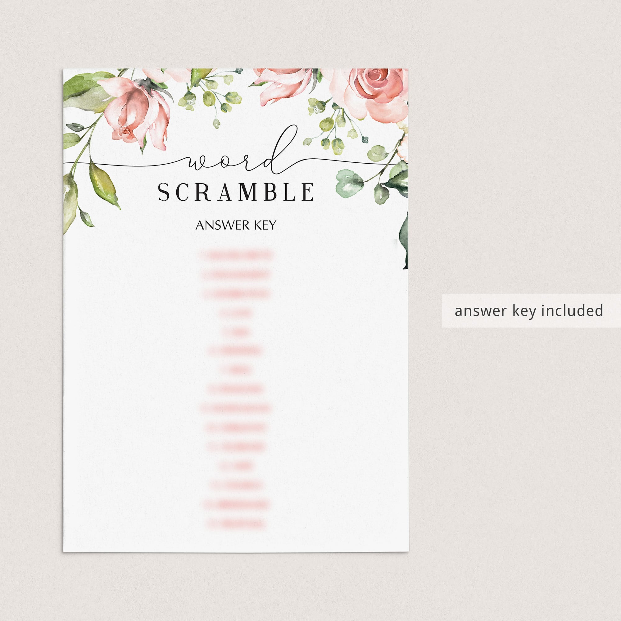 watercolor bridalshower games printables