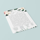 Summer Wedding Word Puzzle Game Printable