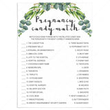 Candy Match Game Greenery Printable by LittleSizzle