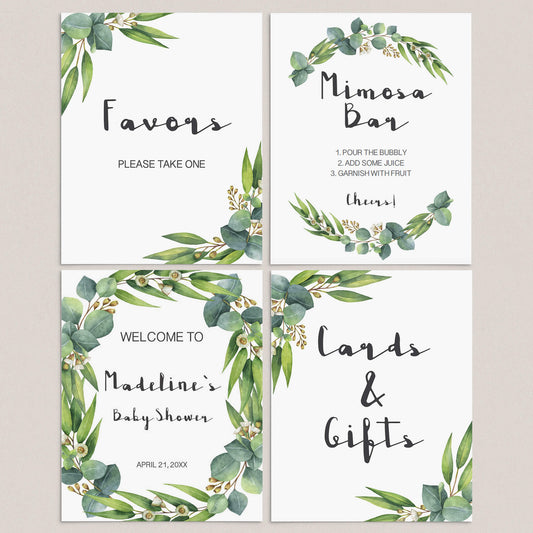 Botanical Baby Shower Sign Bundle Printable by LittleSizzle