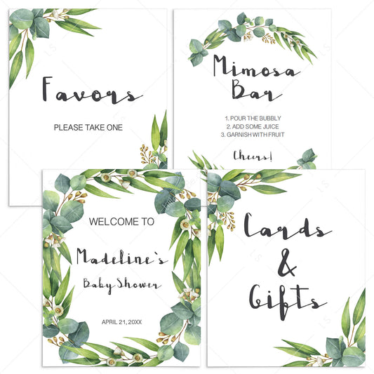 Botanical Baby Shower Sign Bundle Printable by LittleSizzle
