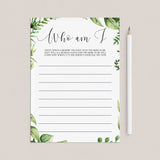 Printable icebreaker game for baby shower by LittleSizzle