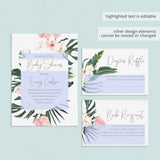 Botanical Baby Shower Invitation and Inserts