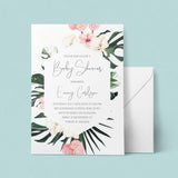 Botanical Baby Shower Invite Instant Download