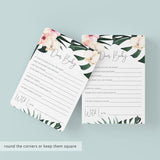 Tropical Baby Shower Activities Keepsakes for Mom