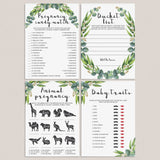 Green Baby Shower Games Bundle Printable by LittleSizzle