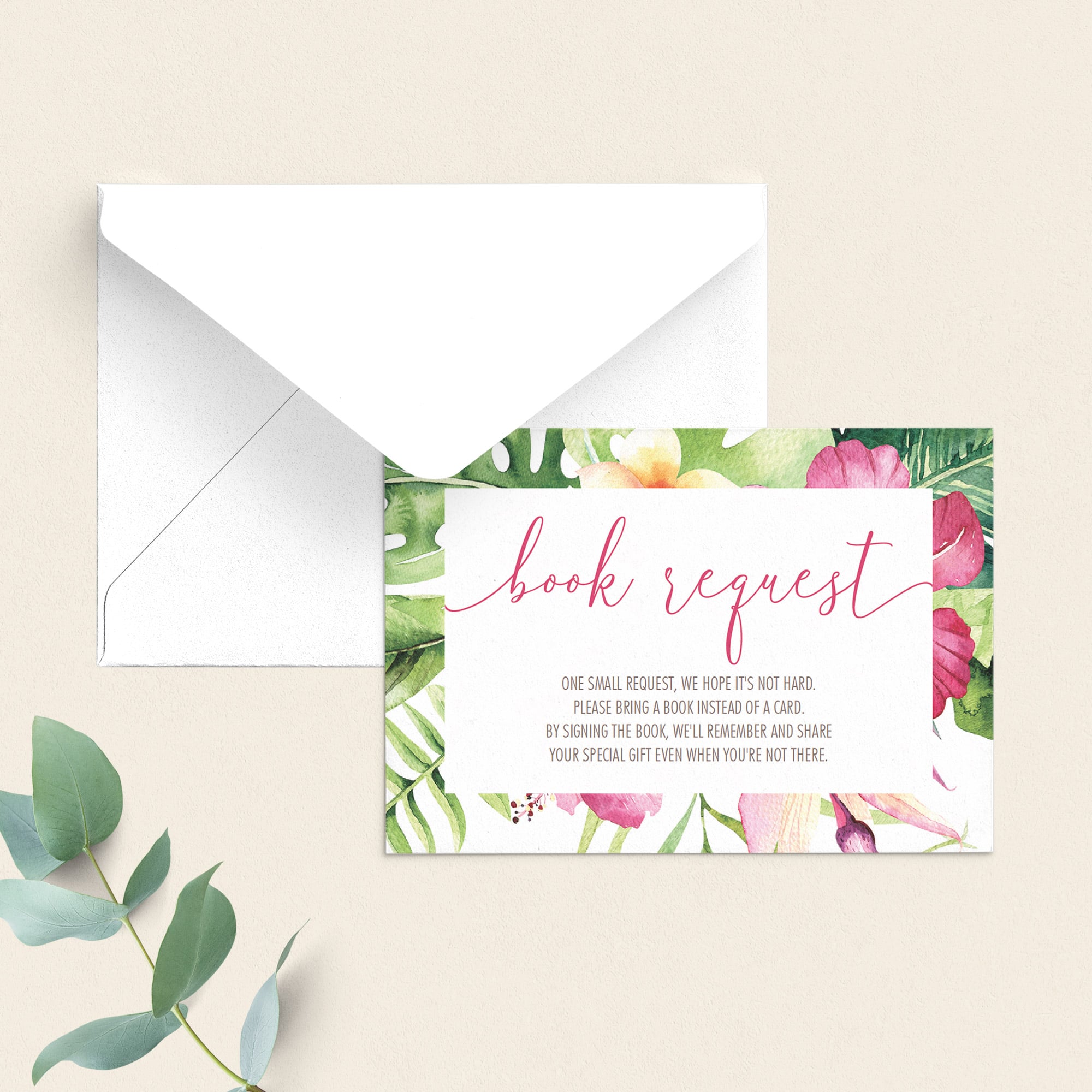 Summer Baby Shower Book Request Cards Printable by LittleSizzle