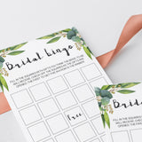 Printable Bridal Shower Bingo Cards Botanical