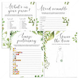 botanical bridal shower games bundle instant downloads by LittleSizzle
