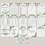 Greenery Bridal Shower Full Package Eucalyptus Printable by LittleSizzle