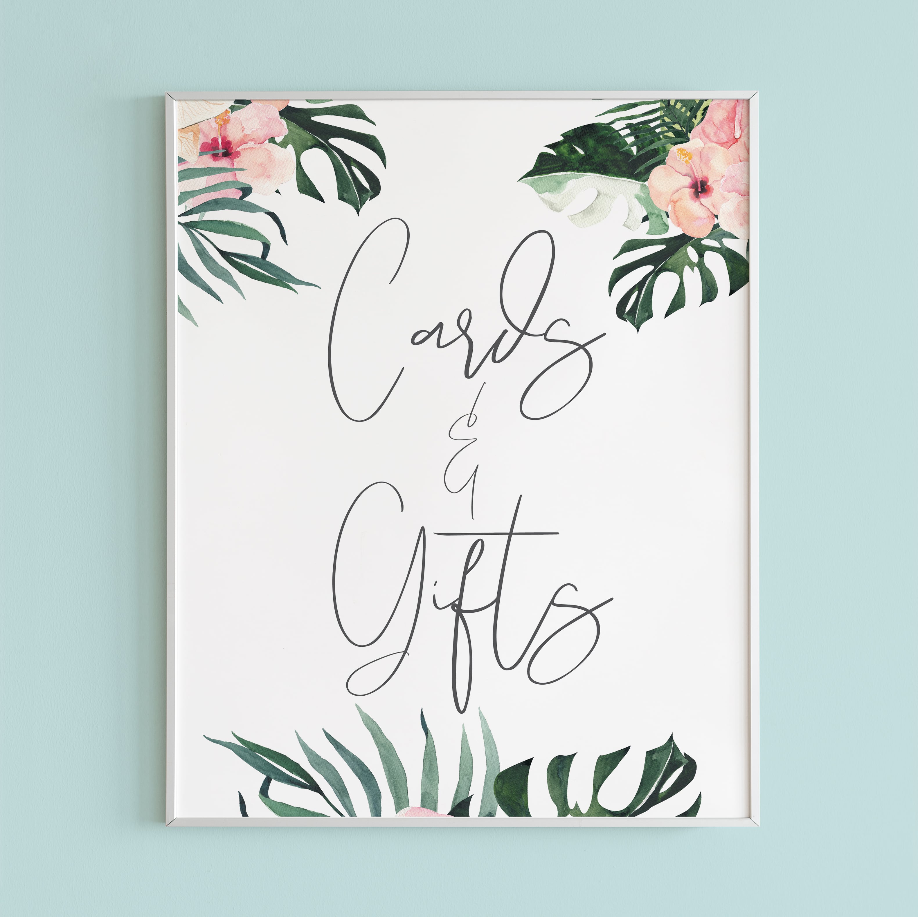Tropical Cards and Gifts Sign Printable by LittleSizzle