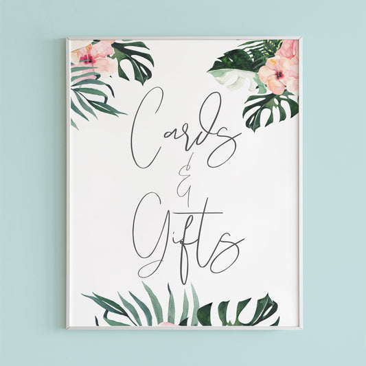 Tropical Cards and Gifts Sign Printable by LittleSizzle