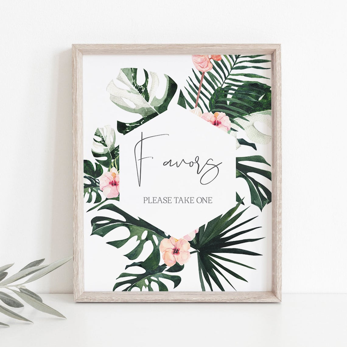 Tropical party favors table sign printable by LittleSizzle