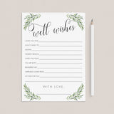 Wedding Well Wishes Card with Olive Branches by LittleSizzle