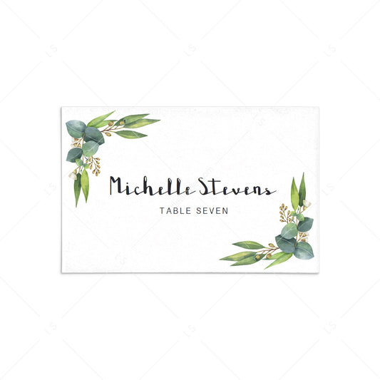 botanical wedding place cards template download by LittleSizzle