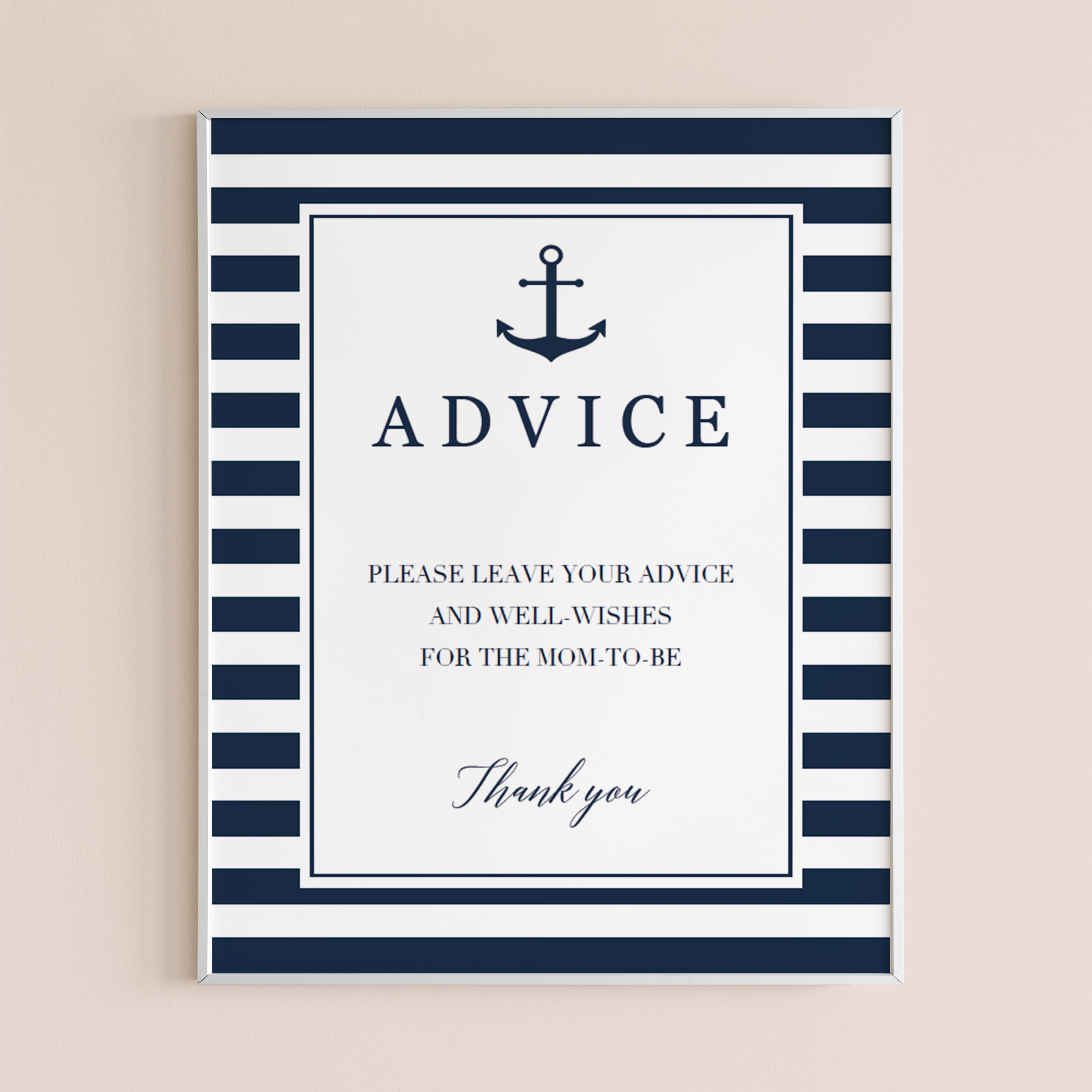 Advice for mom to be sign for boy baby sprinkle by LittleSizzle