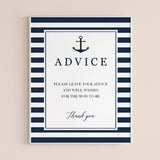 Advice for mom to be sign for boy baby sprinkle by LittleSizzle