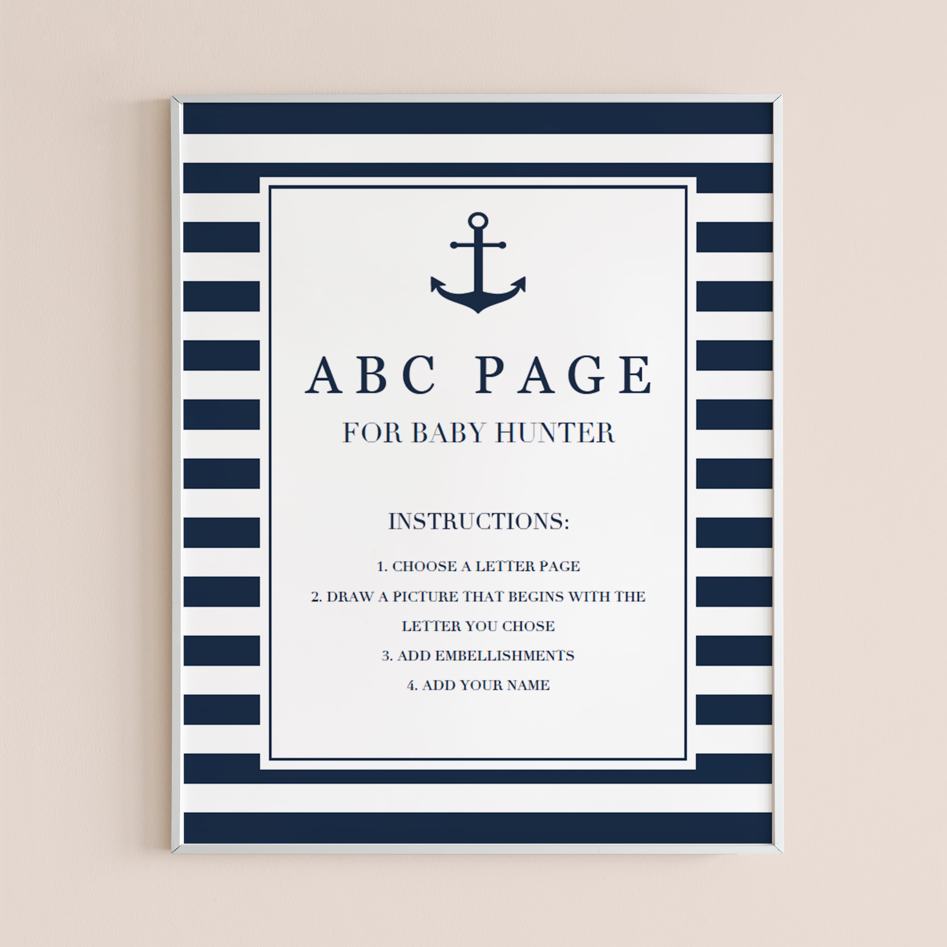 Instant download ABC baby shower game by LittleSizzle