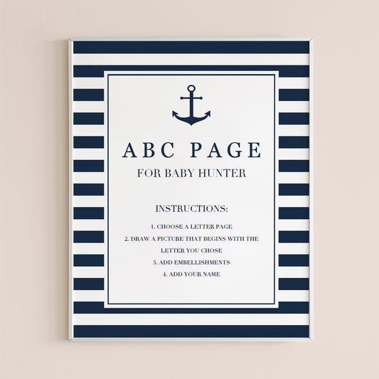 Instant download ABC baby shower game by LittleSizzle