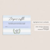 Blue elephant baby shower invitation insert by LittleSizzle