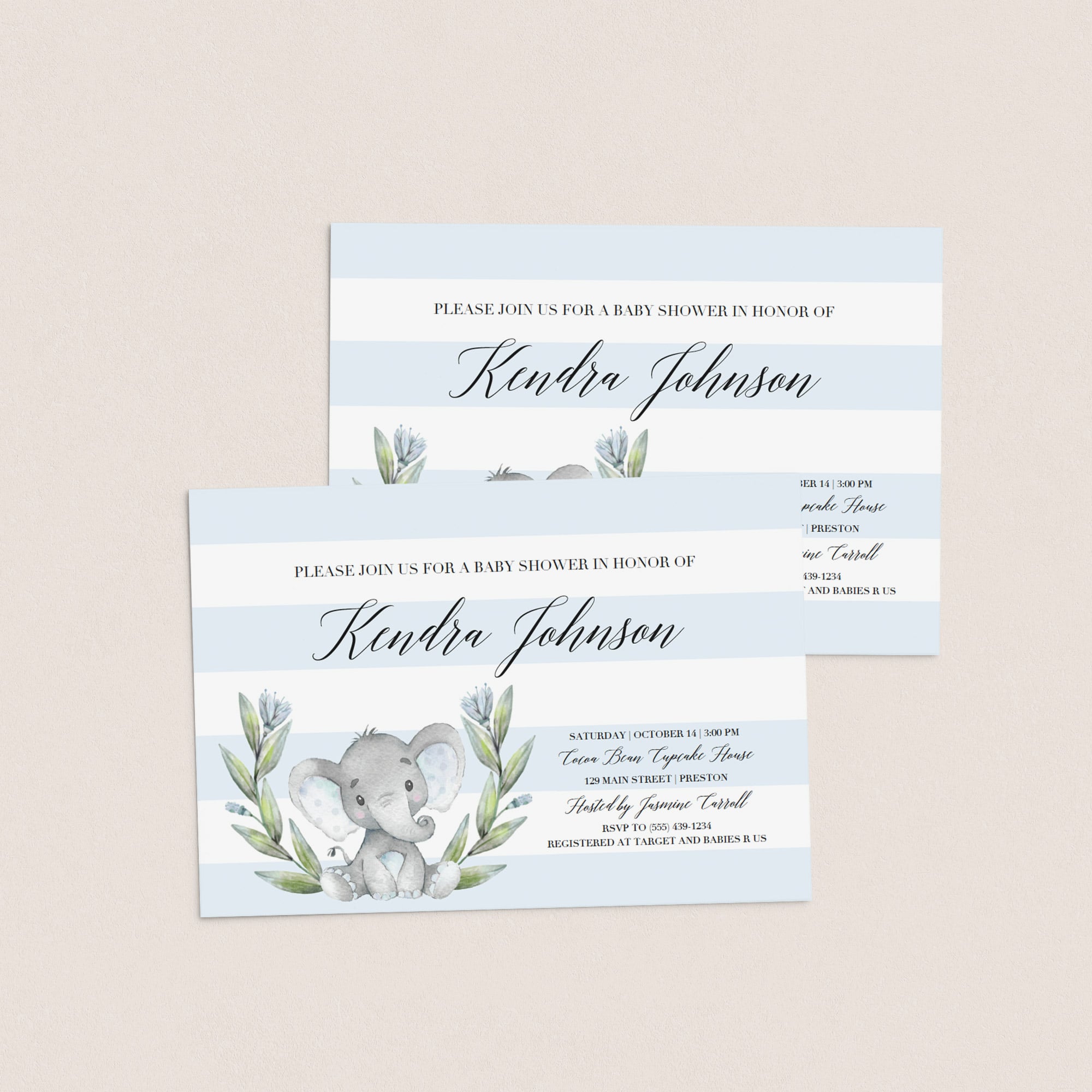 Editable baby shower invitation it's a boy template by LittleSizzle