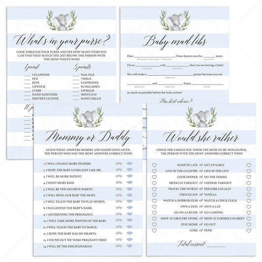 Funny baby shower games for boy shower printable by LittleSizzle