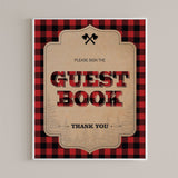 Lumberjack decorations sign the guest book table sign printable by LittleSizzle