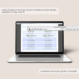 Downloadable baby shower templates by LittleSizzle