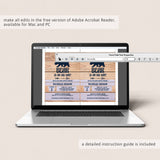 Downloadable baby shower template for boys by LittleSizzle