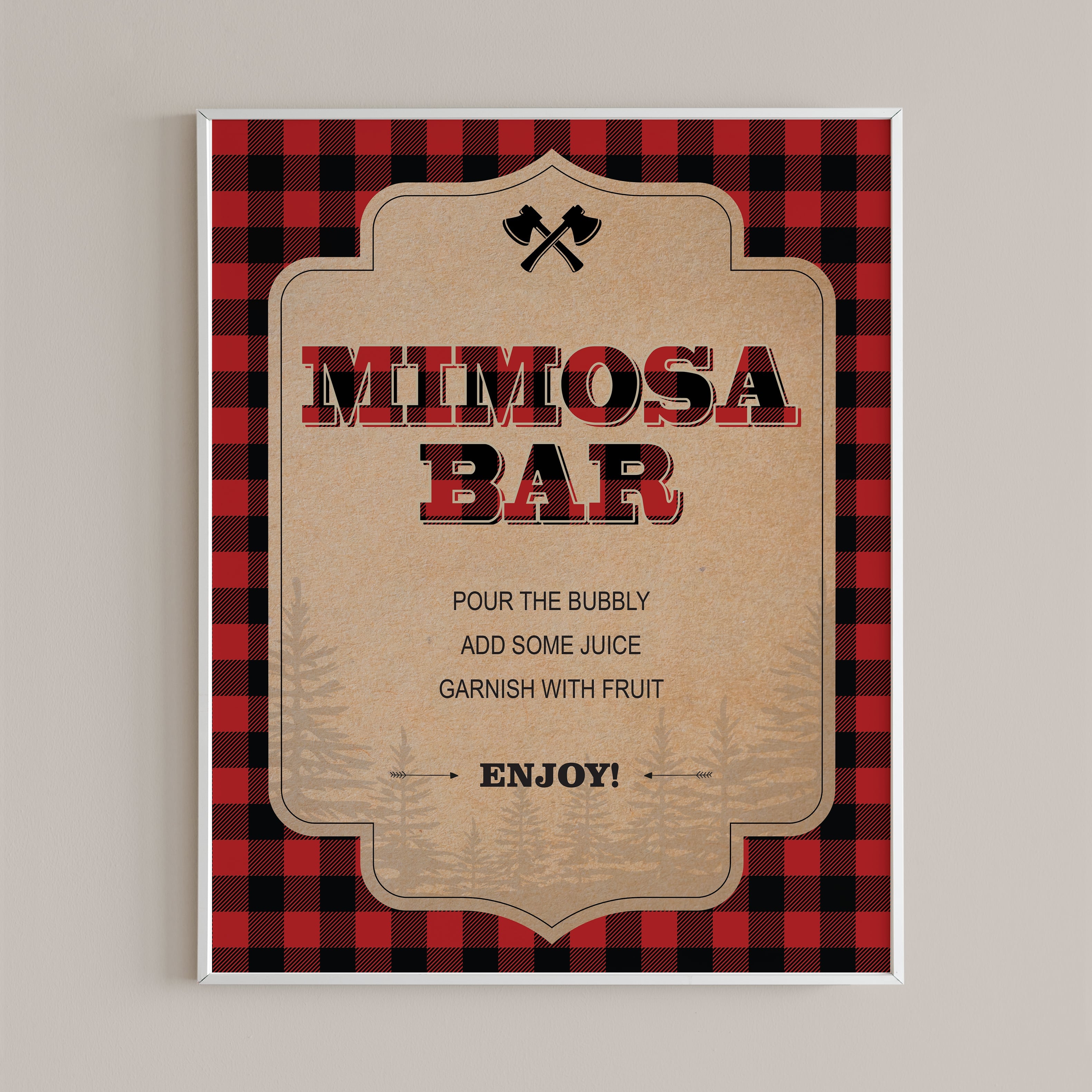 Printable Mimosa Bar sign rustic by LittleSizzle