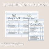 Elephant Theme Baby Shower Mommy or Daddy Quiz Template
