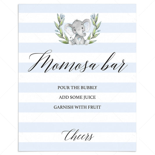 Boy baby shower momosa juice bar sign printable by LittleSizzle
