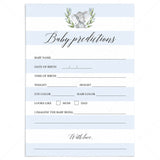 Printable Baby Boy Prediction Card by LittleSizzle