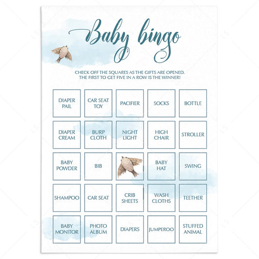 Blue baby party baby bingo games for boy by LittleSizzle
