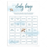 Blue baby party baby bingo games for boy by LittleSizzle