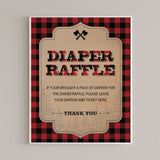 Printable diaper raffle sign for boy baby shower party by LittleSizzle