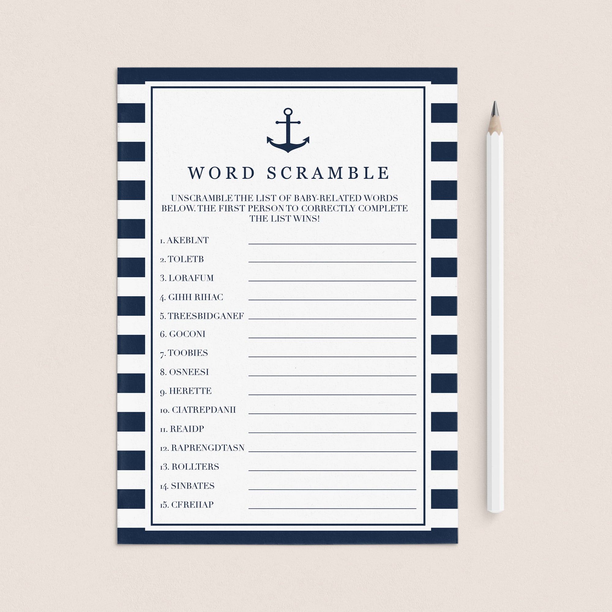 Printable baby shower games for boys by LittleSizzle