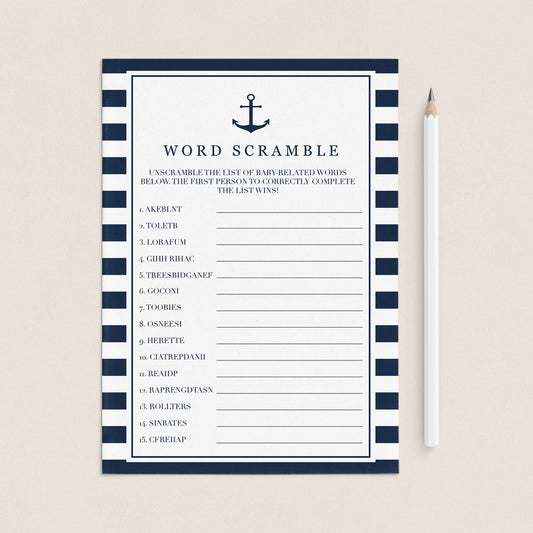 Printable baby shower games for boys by LittleSizzle