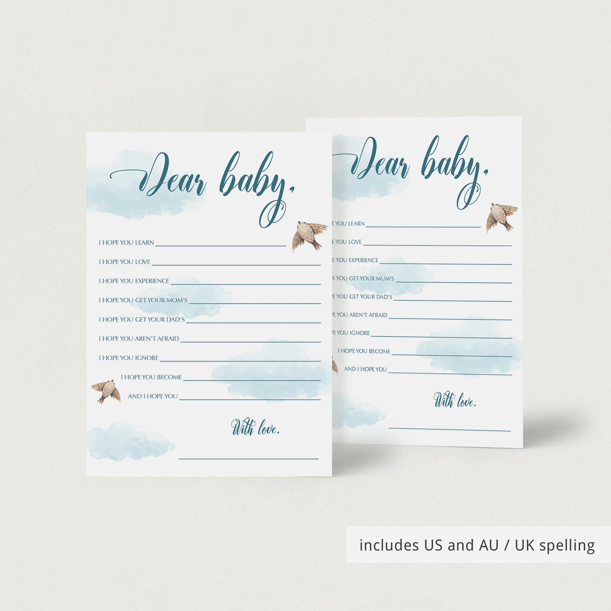 Up up and away baby sprinkle games PDF by LittleSizzle