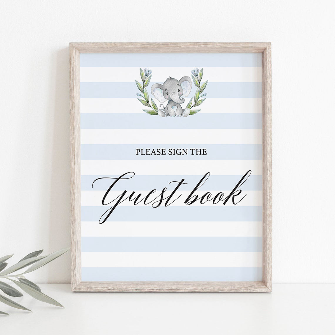 Watercolor elephant baby shower printables by LittleSizzle