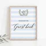 Watercolor elephant baby shower printables by LittleSizzle