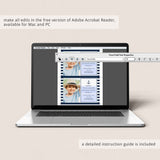 Nautical navy and white birthday invite digital template by LittleSizzle