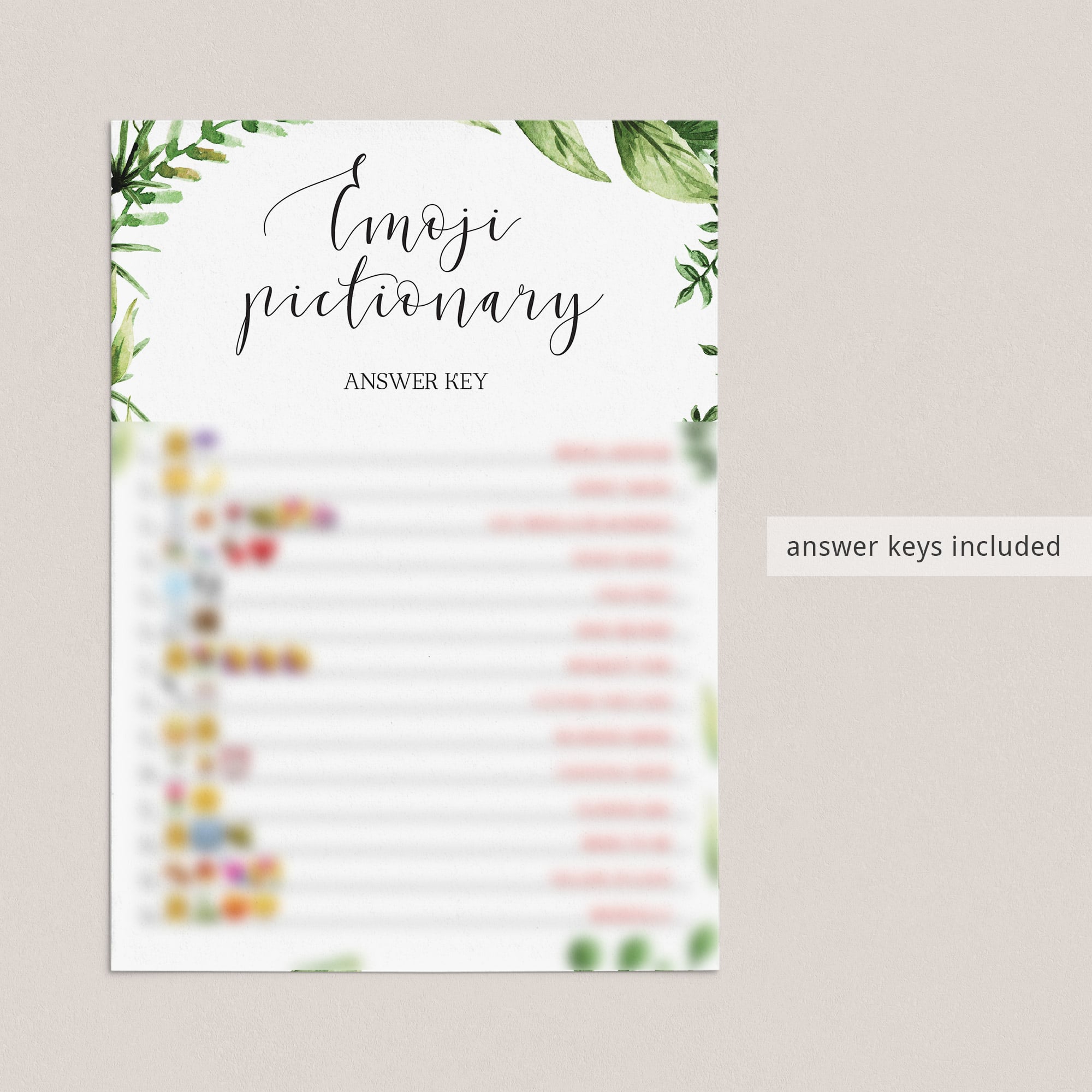 wedding emoji pictionary printables
