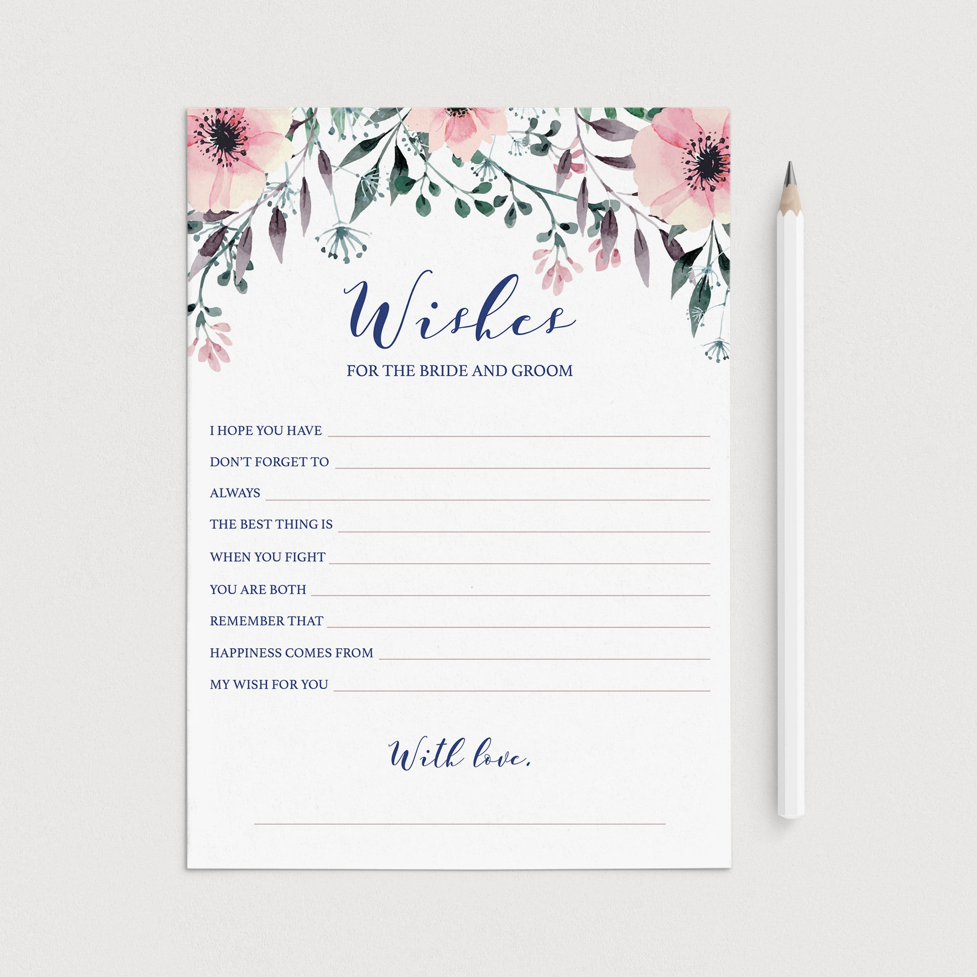 Well Wishes Cards for the Bride and Groom Cards Printable by LittleSizzle