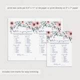 Pink Bridal Shower Purse Raid Game Printable Download