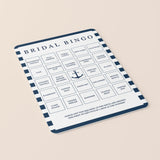 Bridal Shower Bingo Cards Nautical Theme