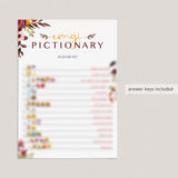 Burgundy Floral BridalShower Game Bundle Printable