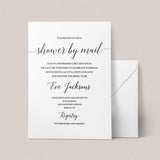 Calligraphy Shower by Mail Invitation Editable Template