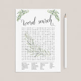 Garden Bridal Shower Games Bundle Printable